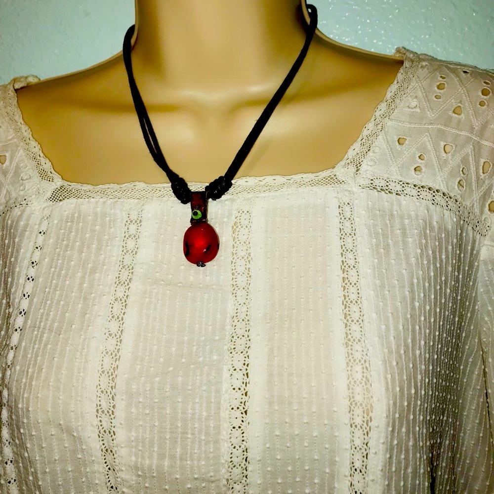 Large Coral Sundance Style Necklace